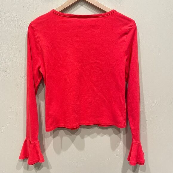 Maeve by Anthropologie Flouncy Bell Sleeve Top - Size: Large - Picture 2 of 10